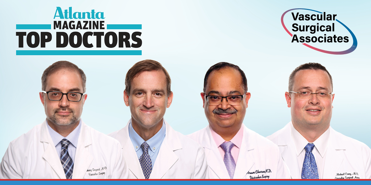 Four Physicians From Vascular Surgical Associates Recognized as Atlanta’s Top Doctors in Atlanta Magazine